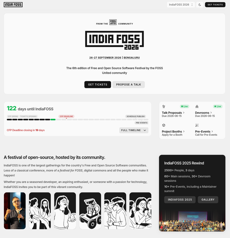 India FOSS 2026 Landing page